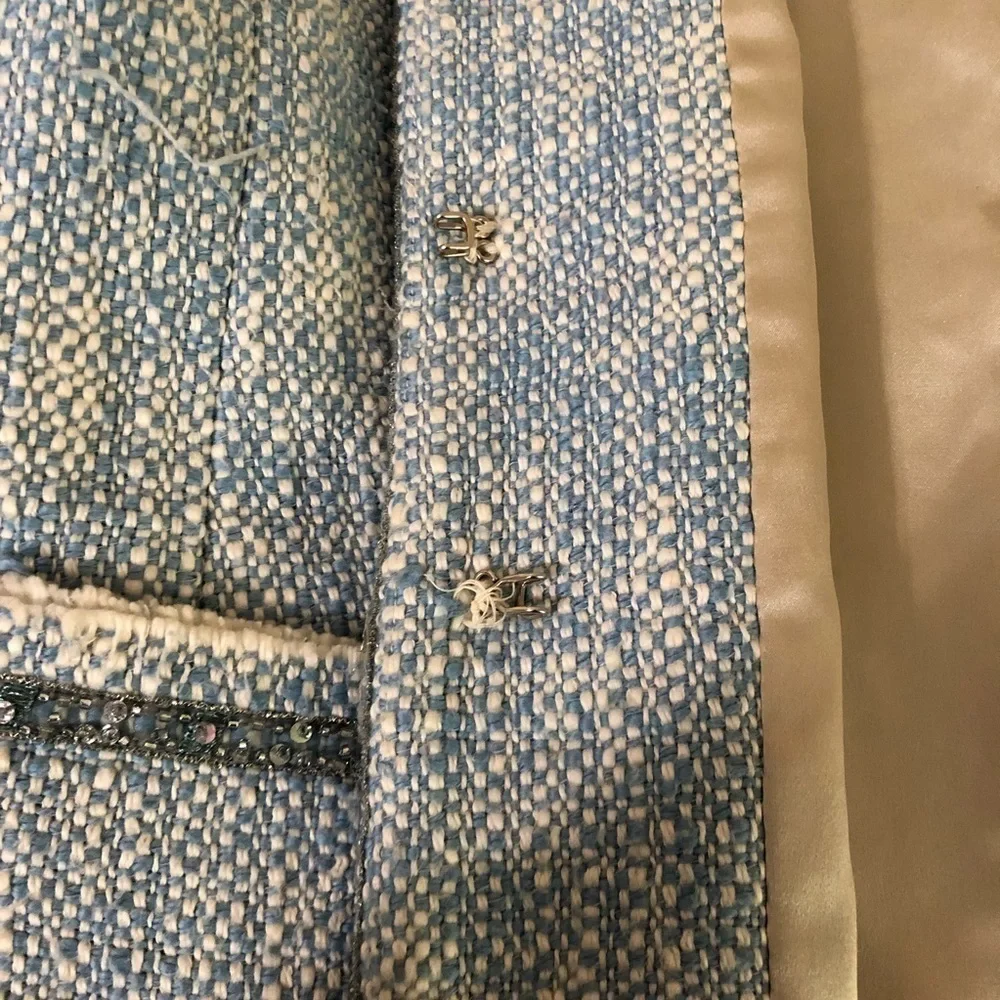 Walter Baker tweed jacket beaded embellishments